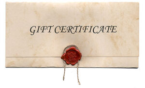 gift certificate